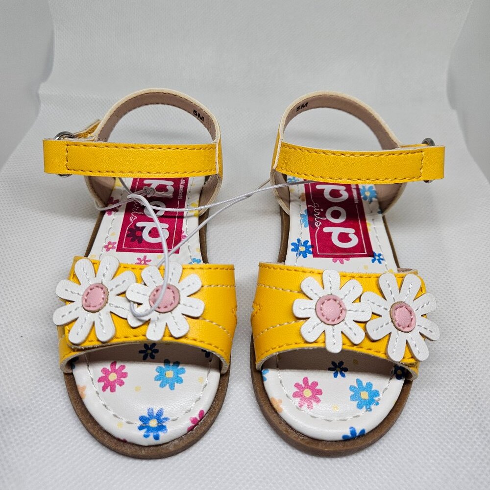 Pop Lil Niyah Girls Yellow Adjustable Strap Sandals — Size 5